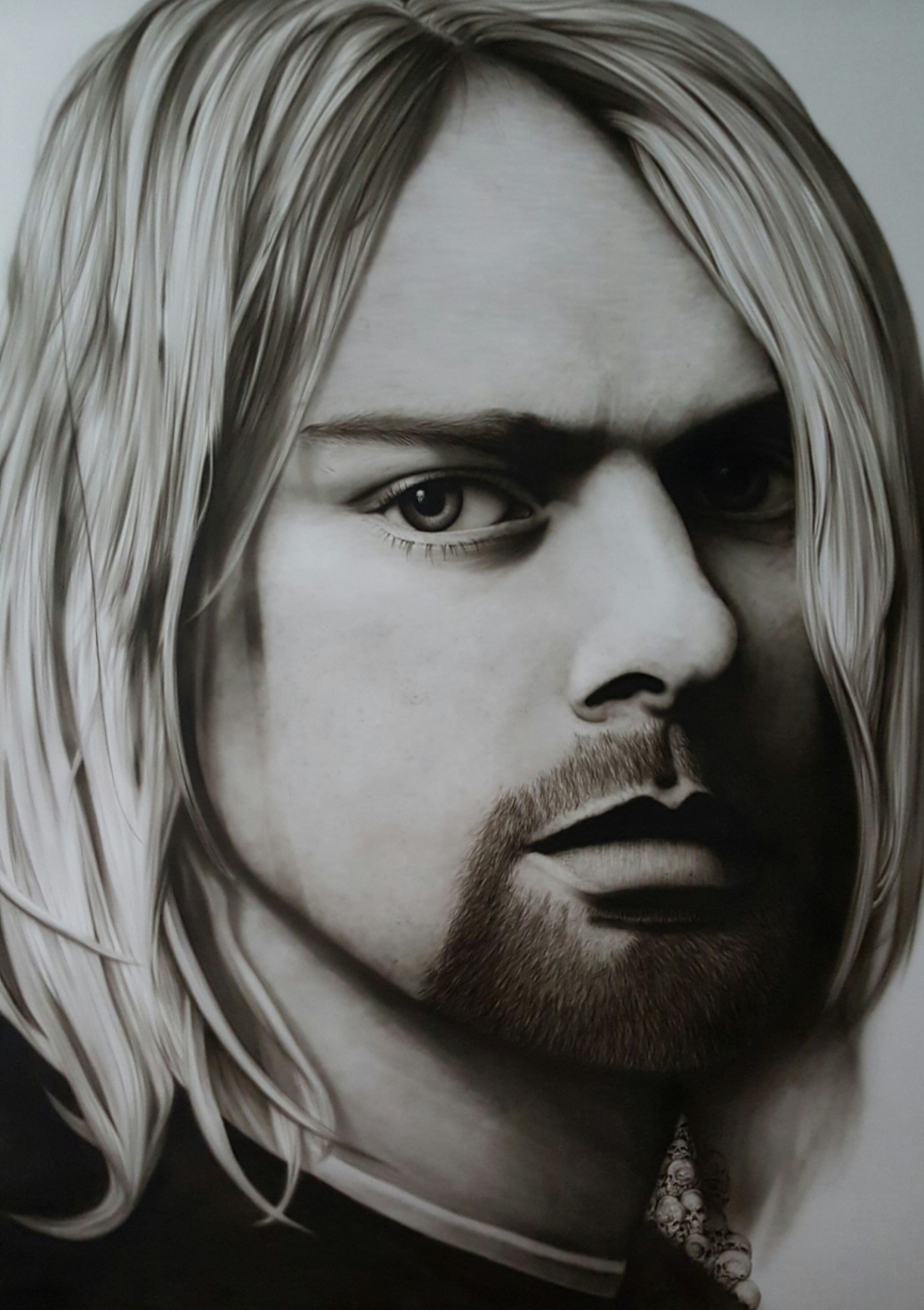 Portrait of Dave Grohl of the Foo Fighters by Artist Peter Frechette.