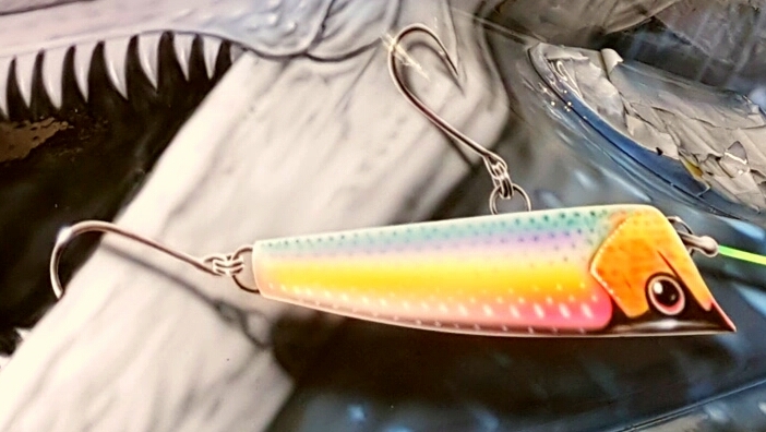 Close-Up of Fishing Lure Painted onto Jet Ski.