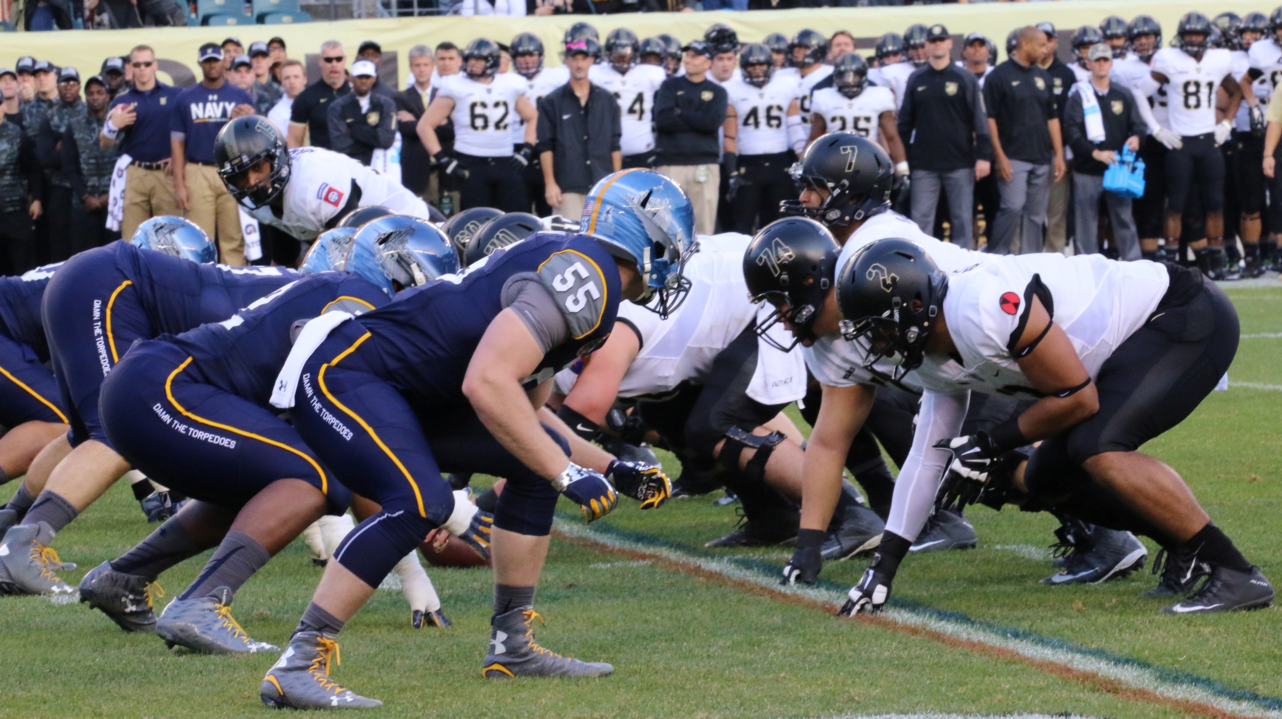 Line of Scrimmage during Army-Navy Game