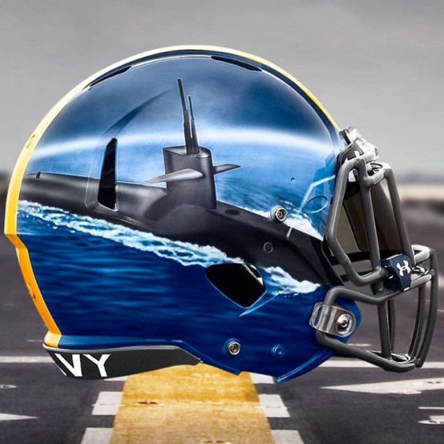 Submarine Football Helmet at Naval Midshipmen.