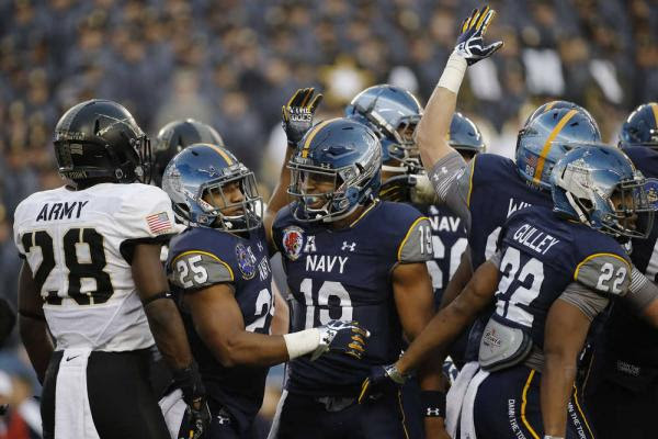 Navy Team on Field During Army-Navy Game