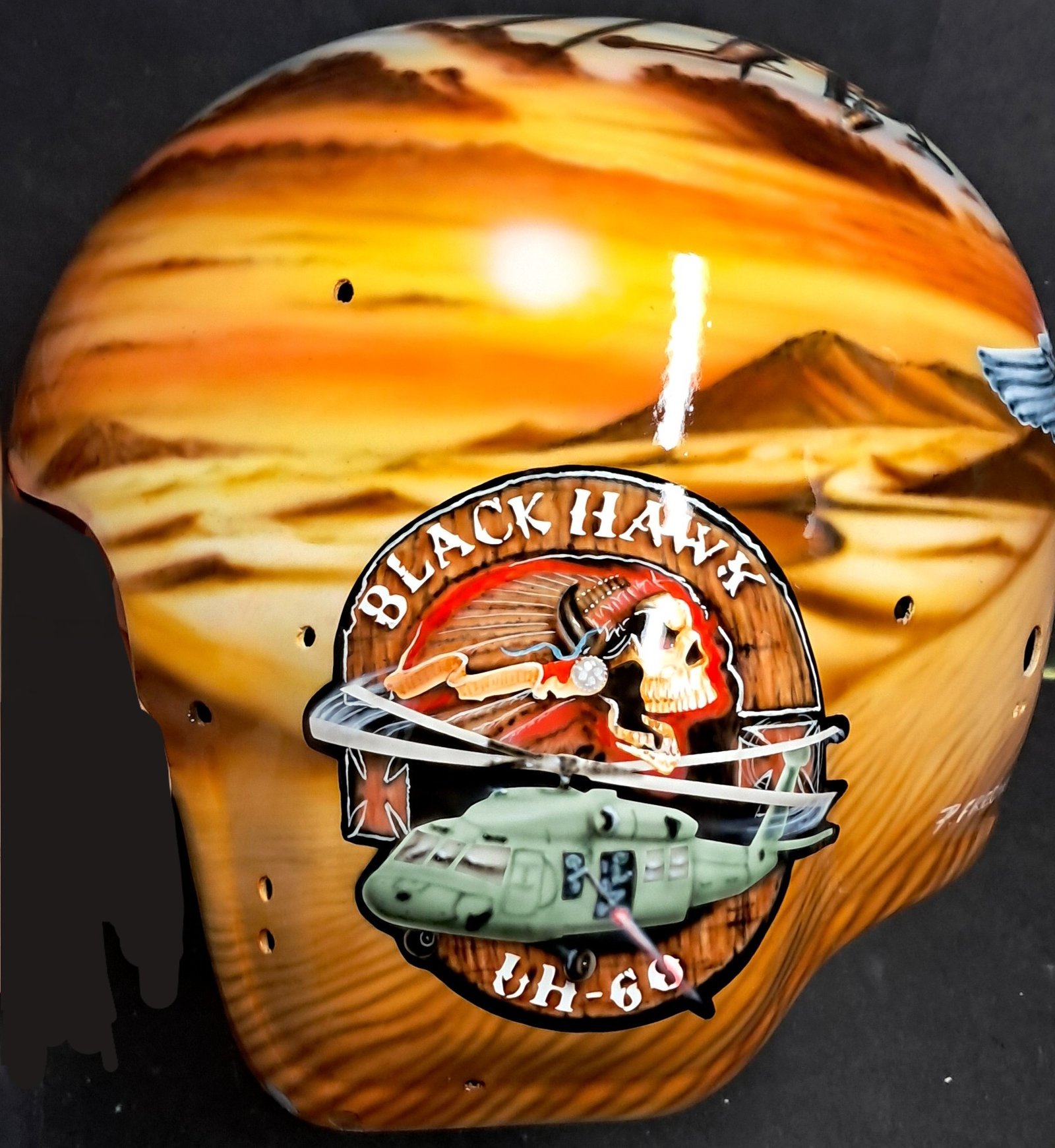 Side view of Military Blackhawk Helmet