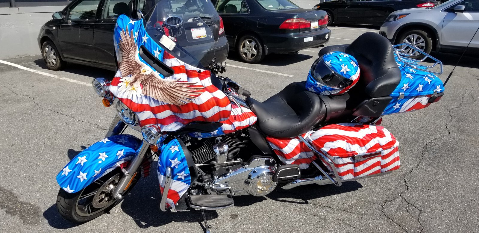 Front View of USA Motorcycle.